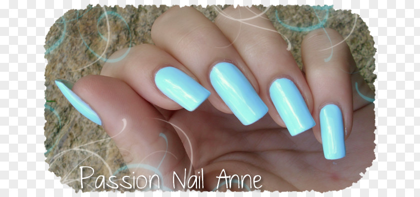 Nail Polish Manicure Turquoise PNG